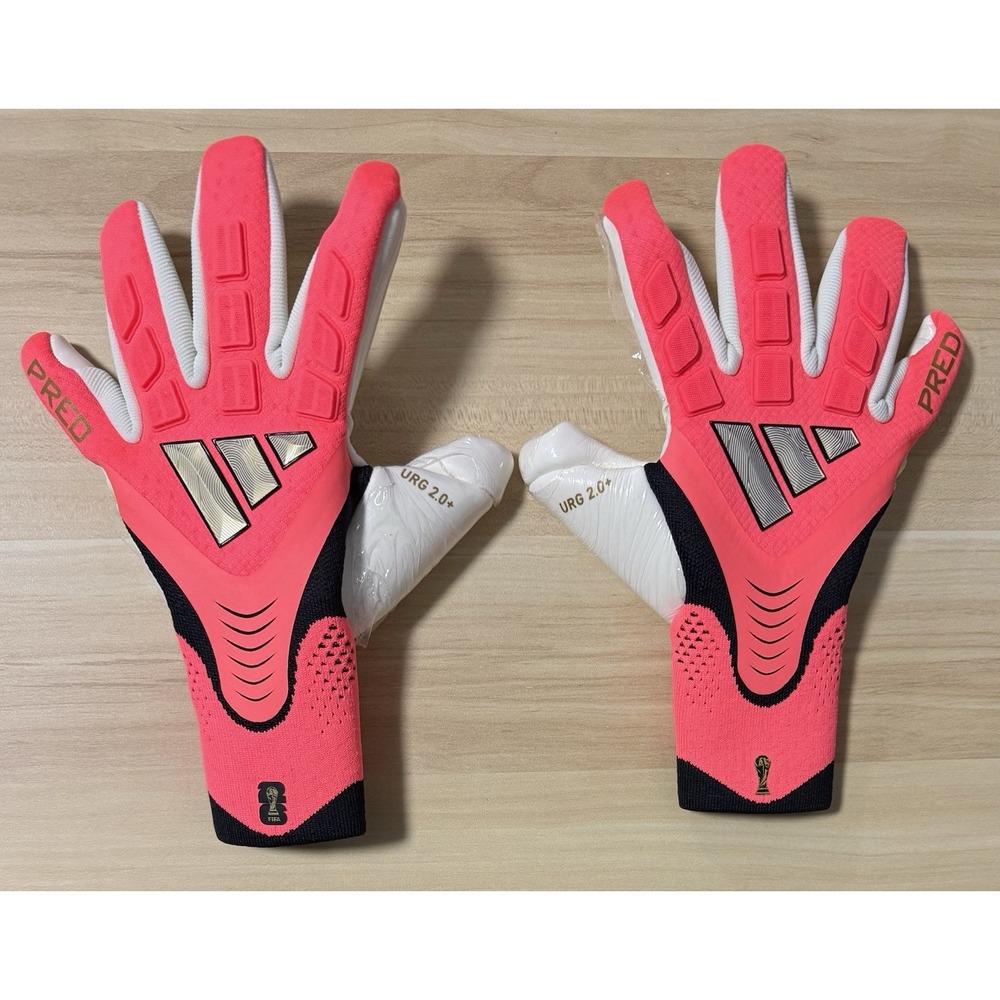 adidas Predator GL Pro Goalkeeper Soccer Gloves KV6524 Ivory Solar Turbo Size 5